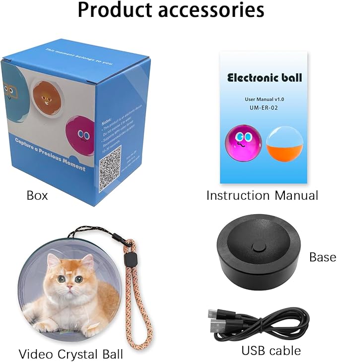 گوی کریستالی دیجیتال نمایش تصویری و ویدئو با صفحه نمایش 2.7 اینچ